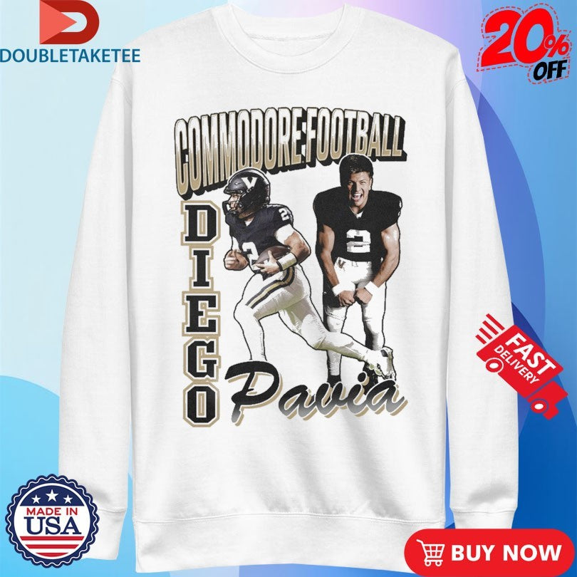 Official Diego Pavia Vanderbilt Commodores Player 90s Retro Shirts