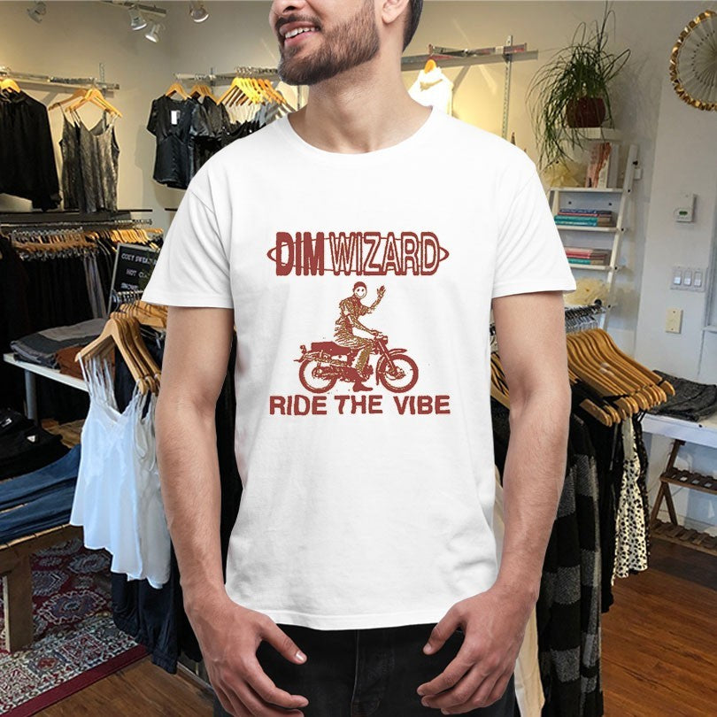 Official Dim Wizard Ride The Vibe Motor Smiley Shirts
