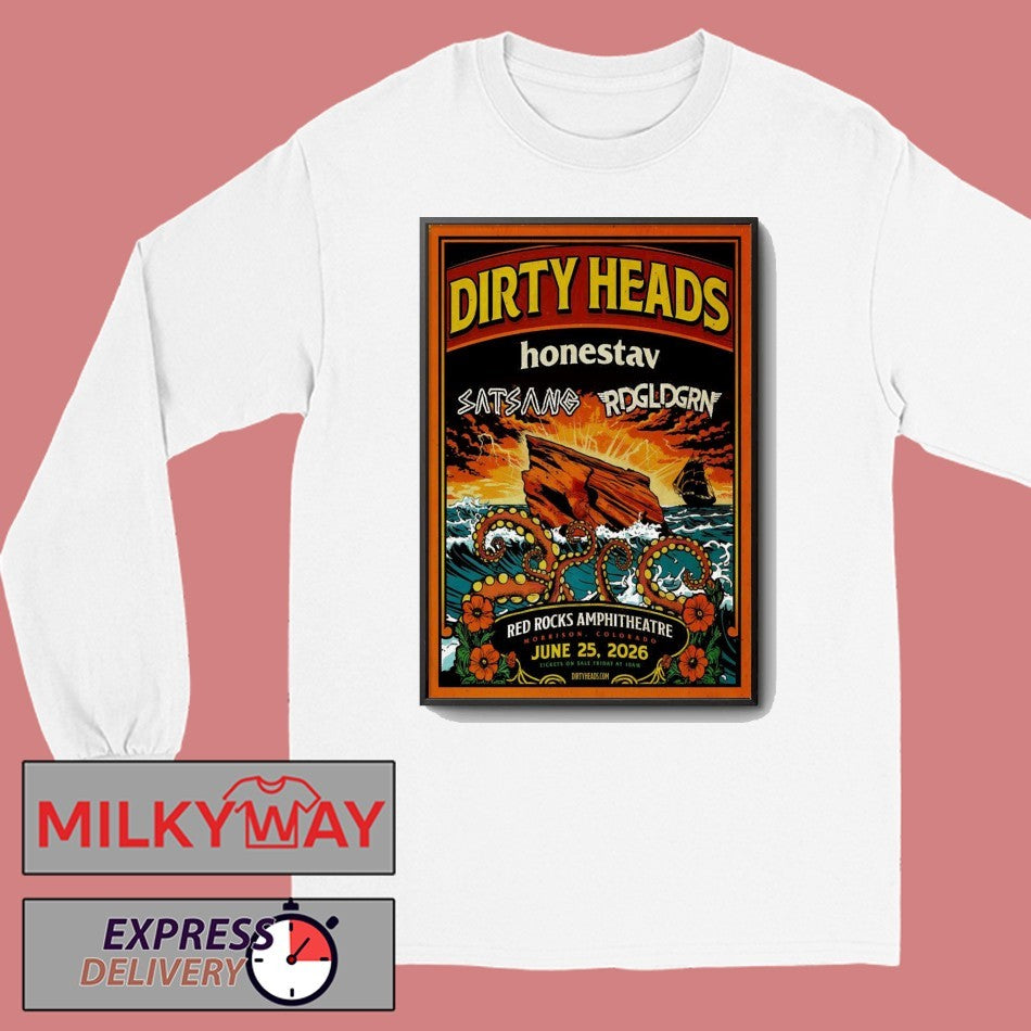 Dirty Heads Red Rocks in Morrison CO Jun 25 2026 Poster shirt
