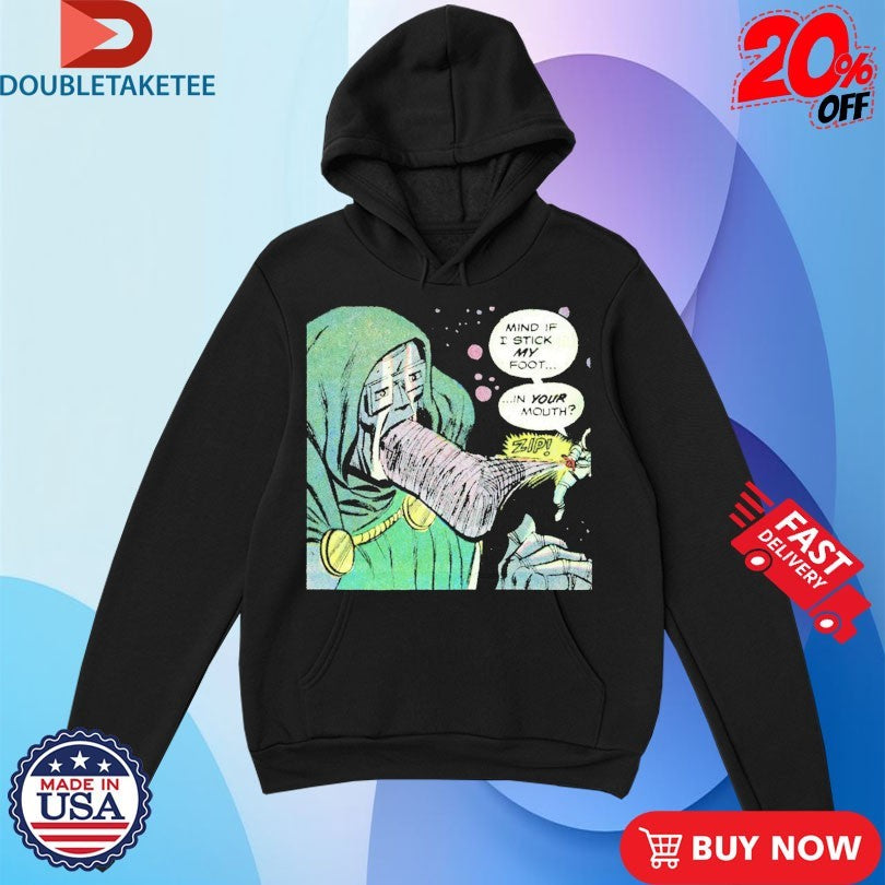 Official Doctor Doom Mind If I Stick My Foot In Mouth Zip Comic Shirts