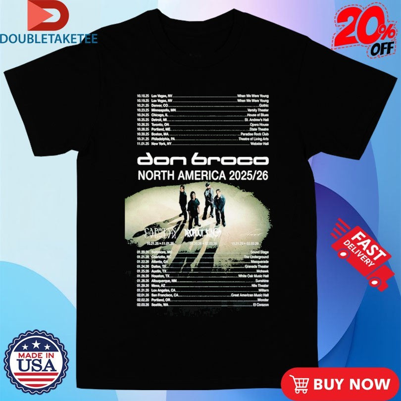 Official Don Broco North American 2025-2026 Tour Dates Shirts