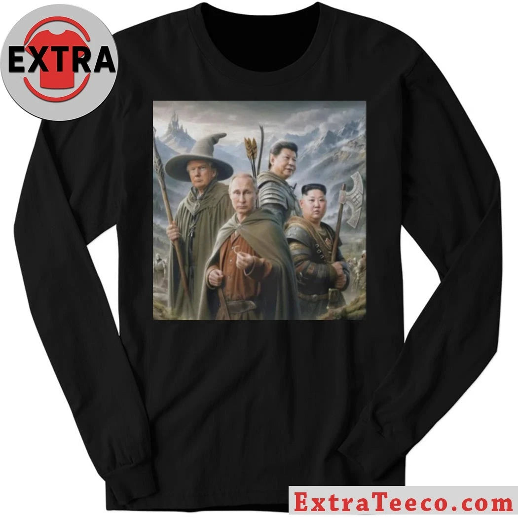 Official Donald Trump, Vladimir Putin, Xi Jinping, and Kim Jong Un The Lord of the Dictators Shirt
