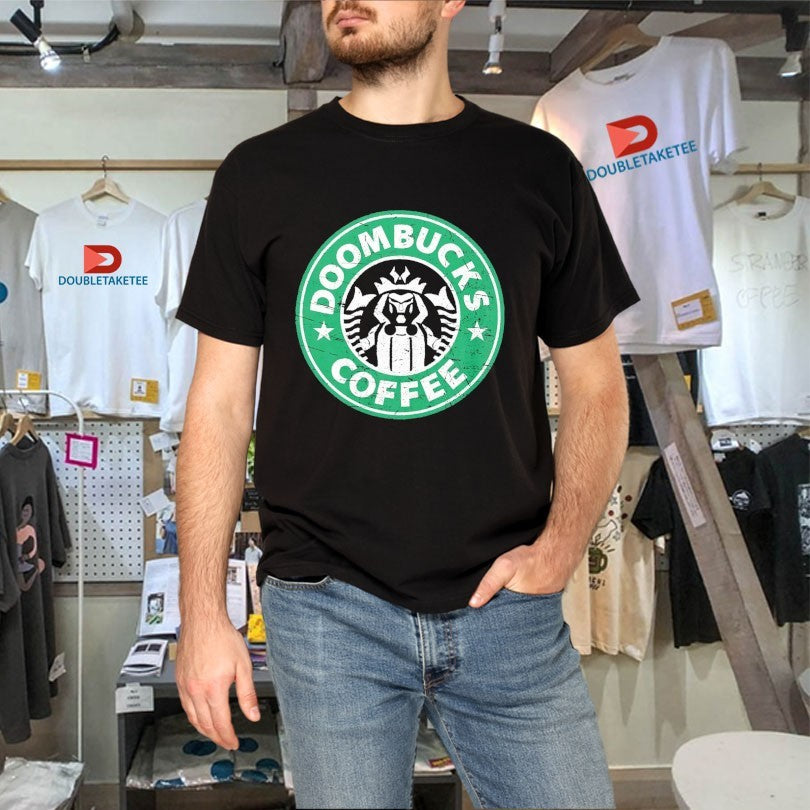 Official Doombucks Doctor Doom Starbucks Coffee Logo Shirts