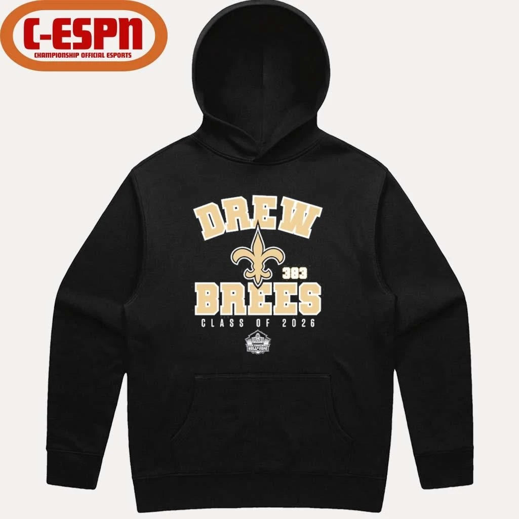 Official Drew Brees Saints Class of 2026 Enshrinee T-Shirt