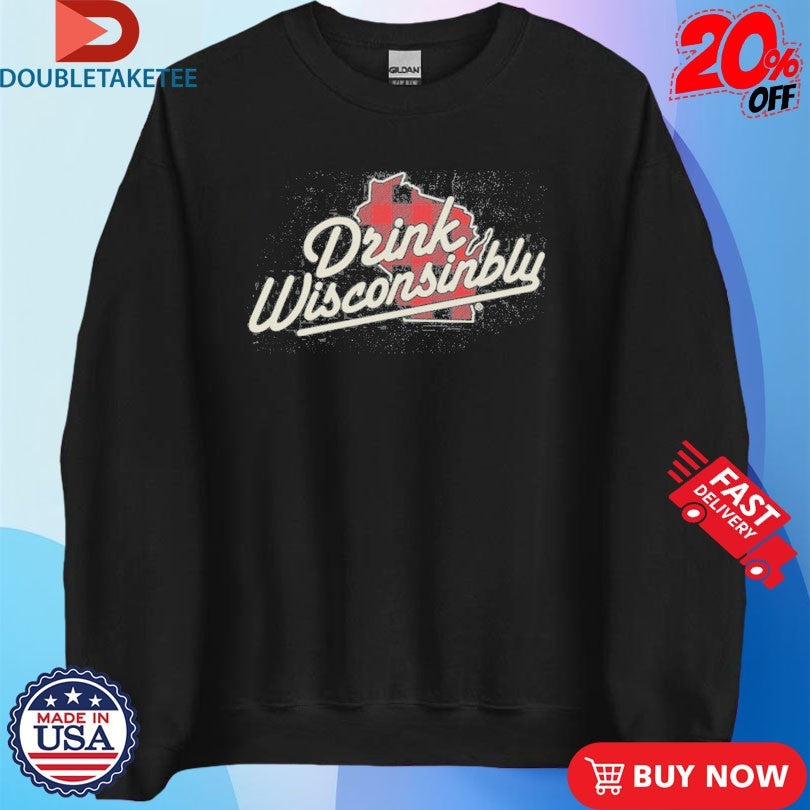 Official Drink Wisconsinbly Plaid Logo Shirts