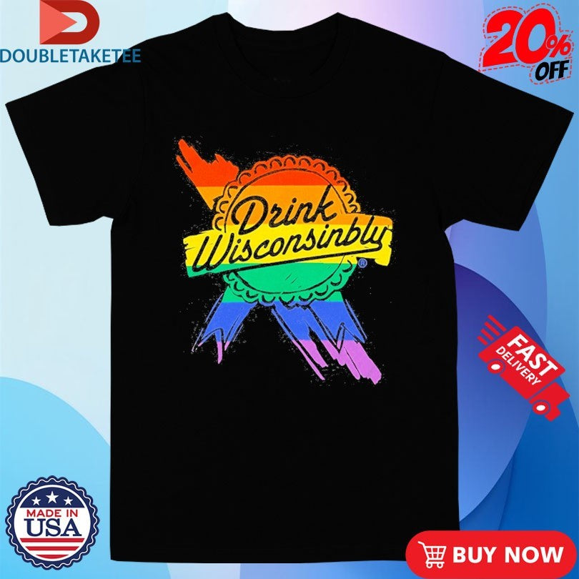 Official Drink Wisconsinbly Retro Ribbon Pride Shirts