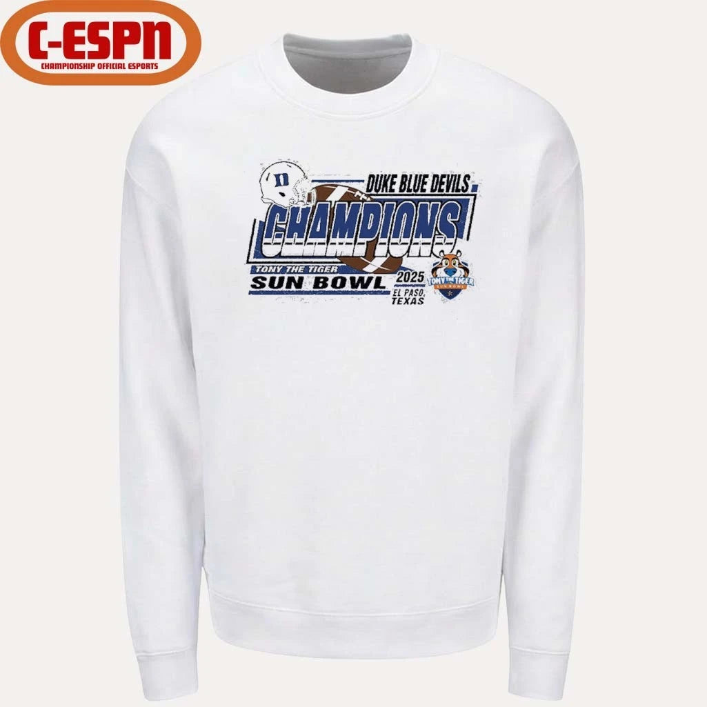 Official Duke University Football Sun Bowl Champions T-Shirt
