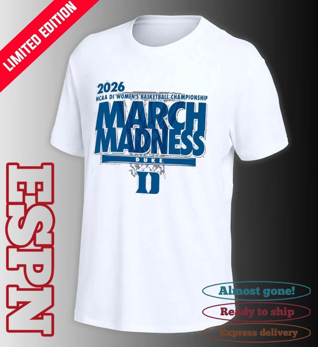 Official Duke Women’s Basketball Single Team 2026 NCAA March Madness Shirt