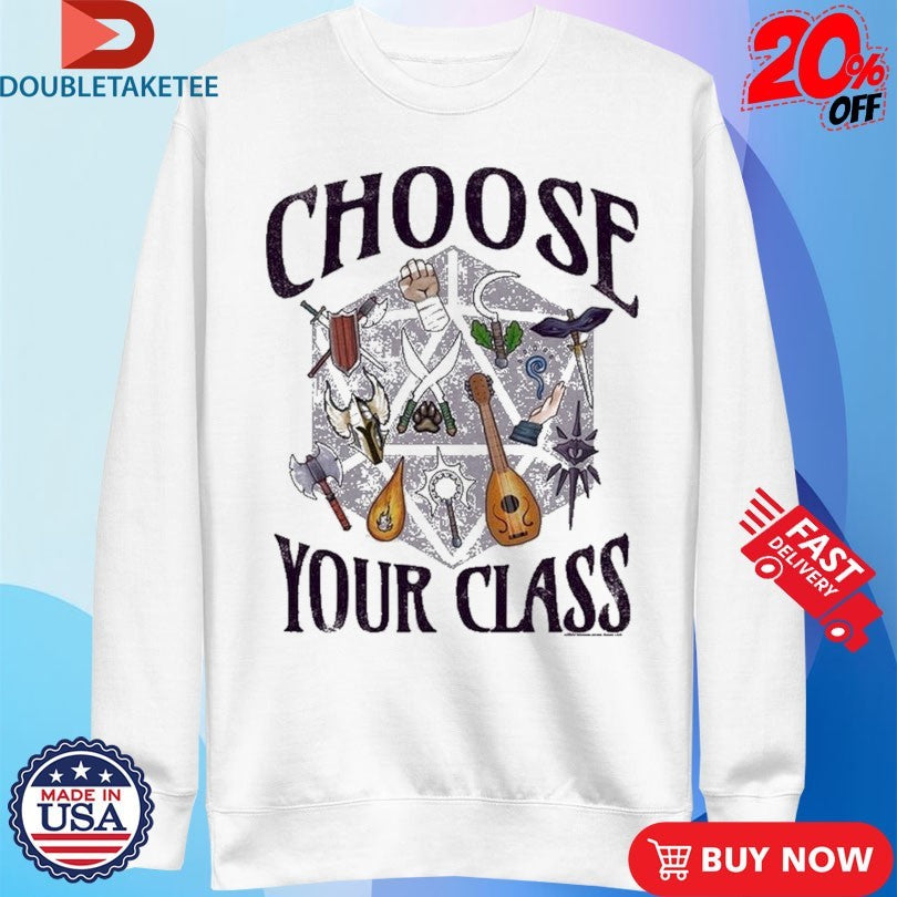 Official Dungeons &amp; Dragons Choose Your Class Shirts