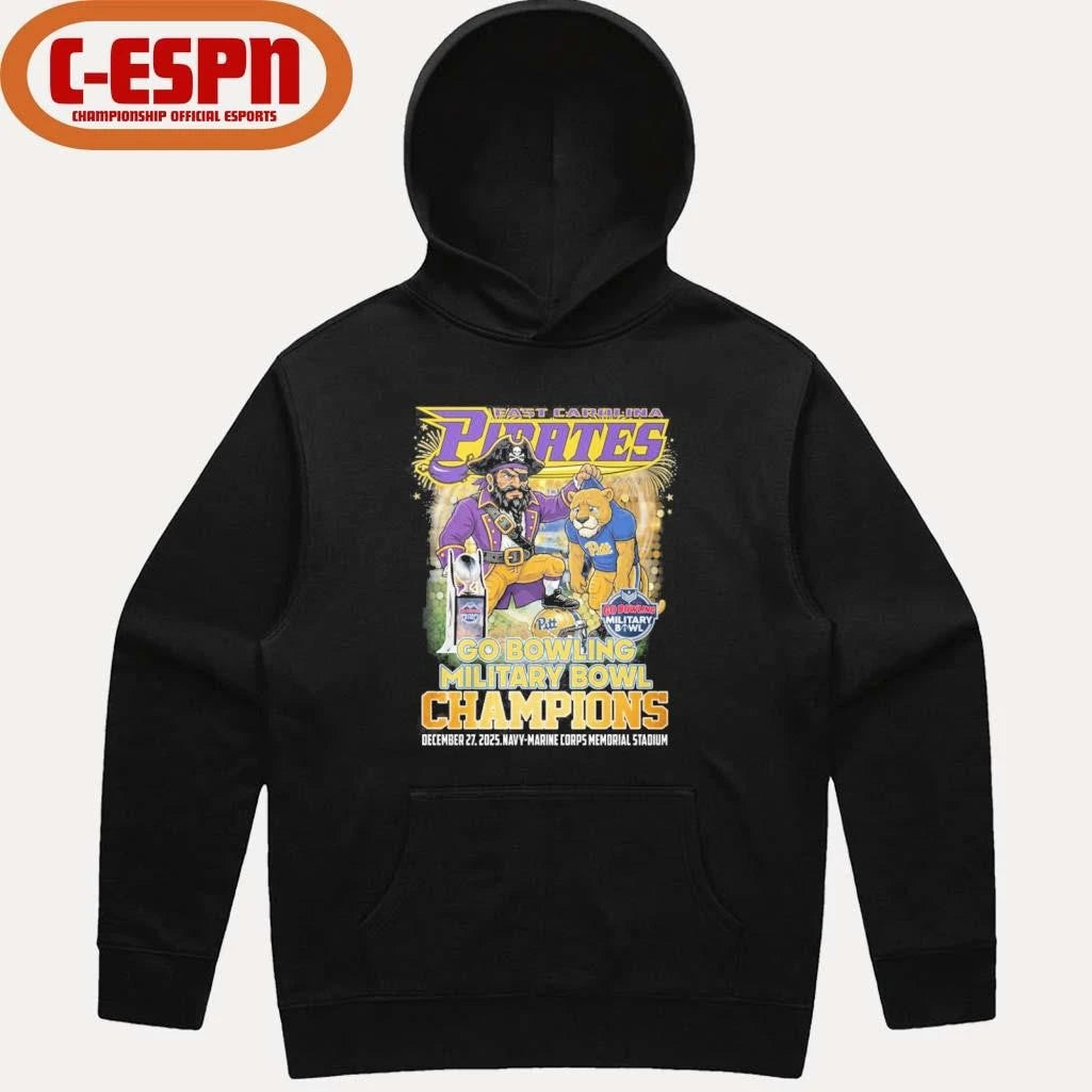 Official ECU Pirates mascot Military Bowl Champions Shirt