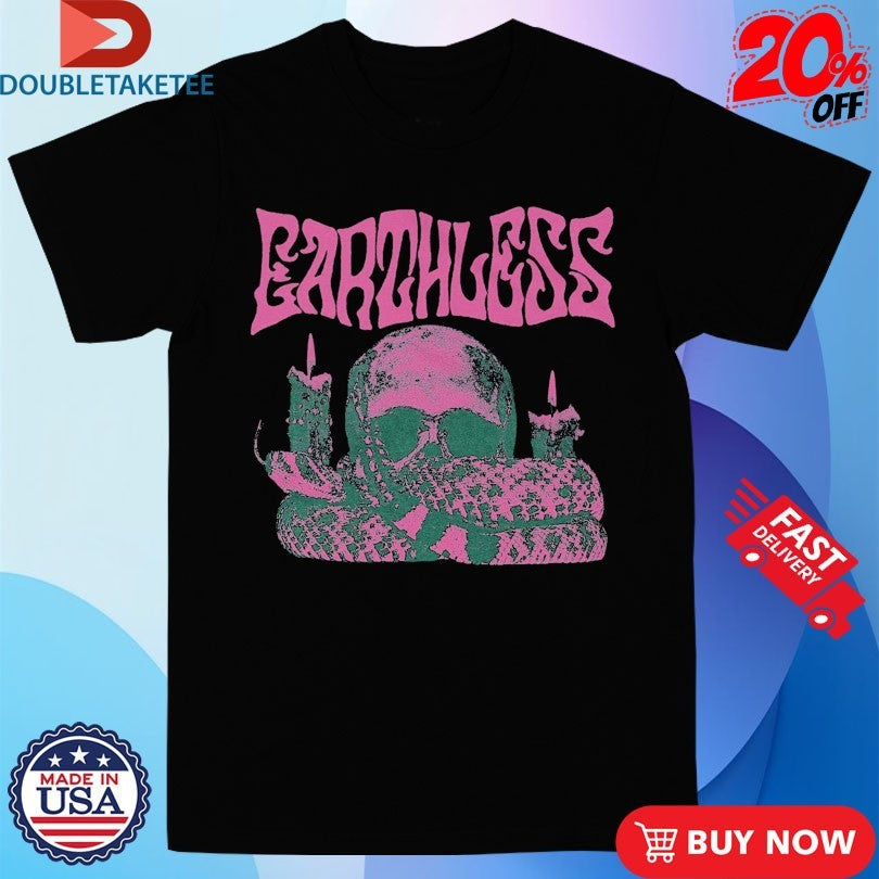 Official Earthless Skull Rattlesnake Candle Shirts