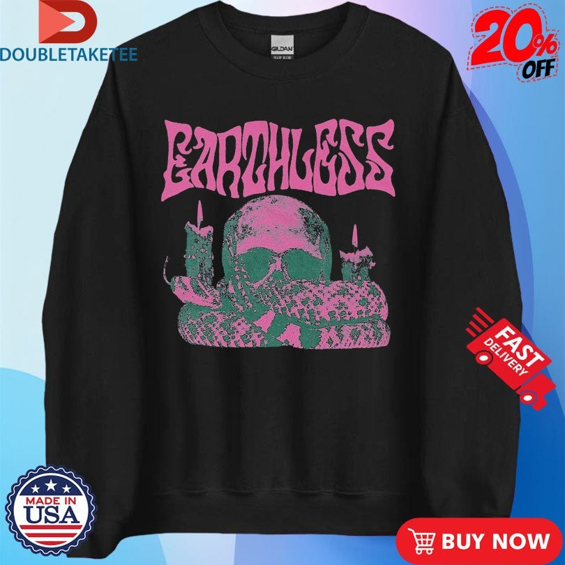 Official Earthless Skull Rattlesnake Candle Shirts