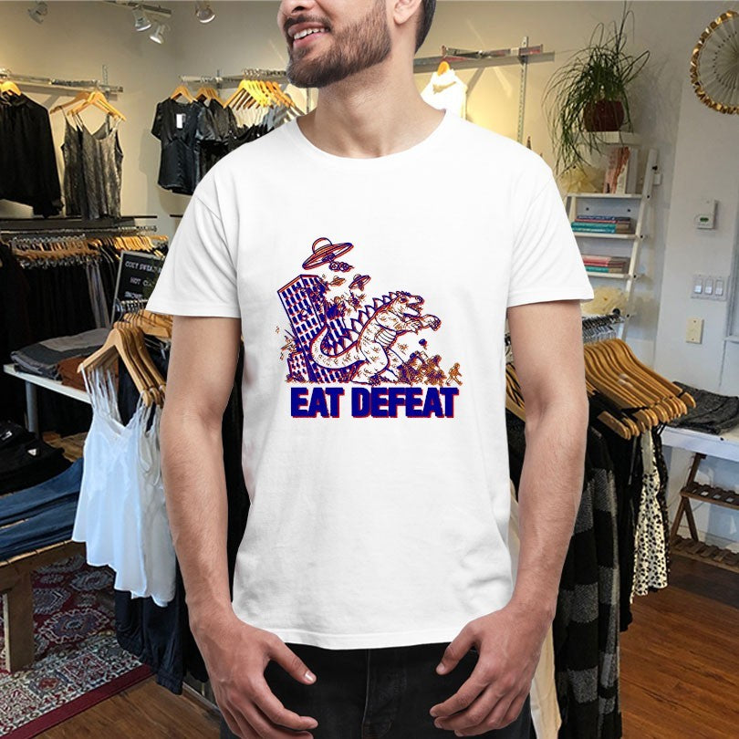 Official Eat Defeat Godzilla UFO Shirts