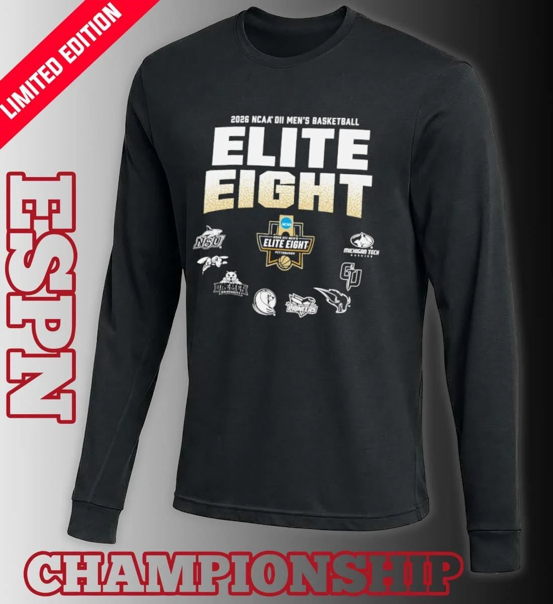 Official Elite 8 2026 NCAA Division II Men’s Basketball Championship T-Shirt