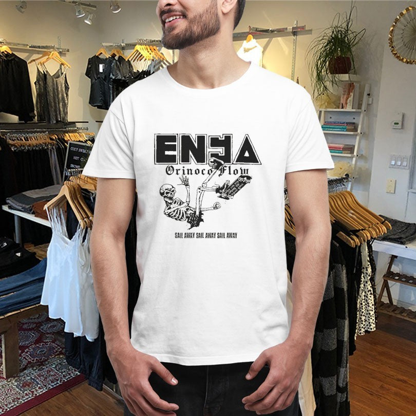 Official Enya Orinoco Flow Sail Away JFA Punk Skeleton Skate Shirts