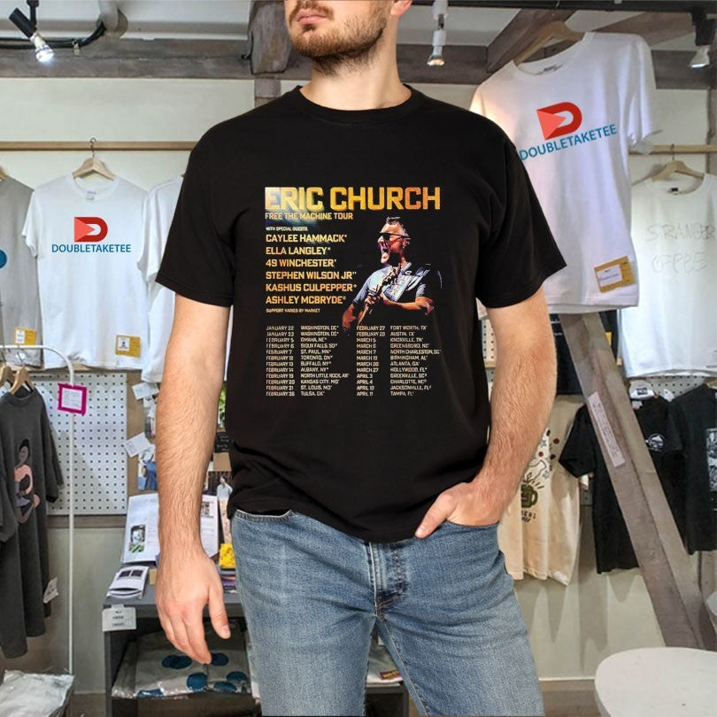 Official Eric Church Free The Machine Tour 2026 North America Shirts