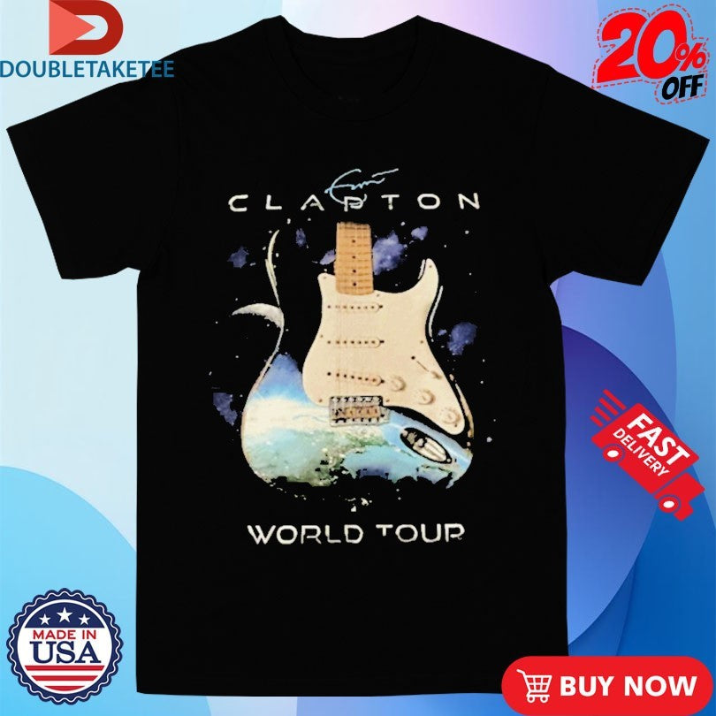 Official Eric Clapton World Tour 2025 Guitar Shirts