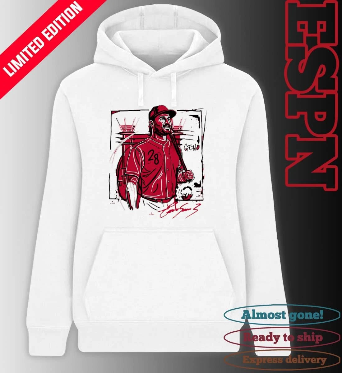 Official Eugenio Suarez Drip &amp; Splatter Black White Shirt