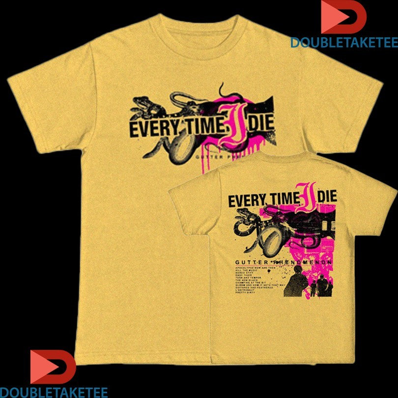 Official Every Time I Die Gutter Phenomenon Tracklist Shirts