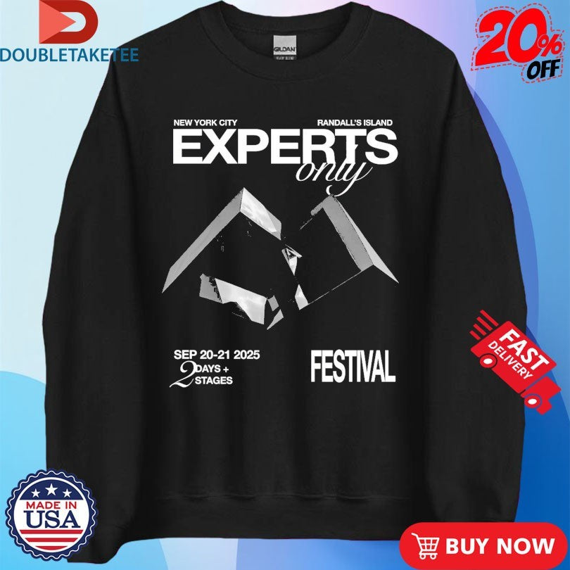 Official Experts Only Festival NYC Randall’s Island 2 Days Stages 2025 Shirts