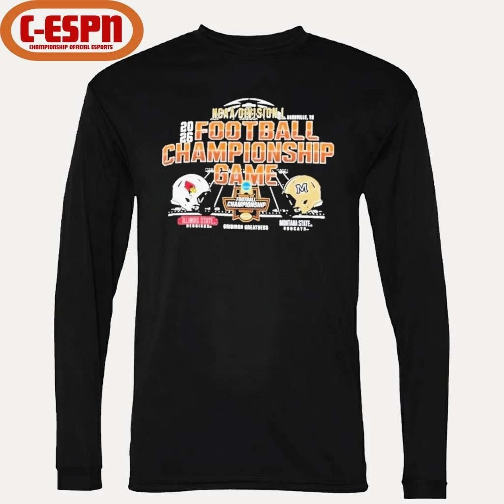 Official FCS Football Championship Shirt Illinois State Vs Montana State