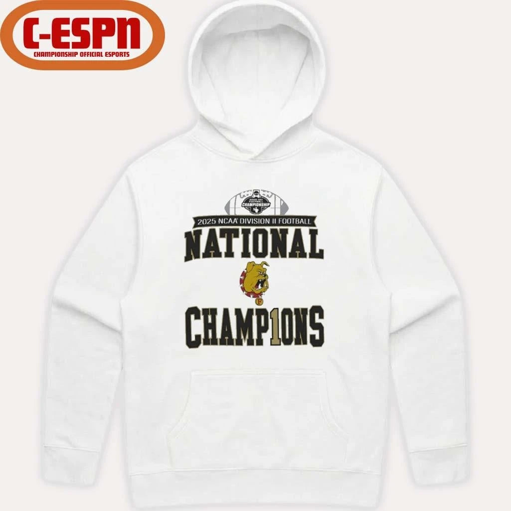 Official Ferris State 2025 NCAA DII Football National Champions Locker Room T-Shirt