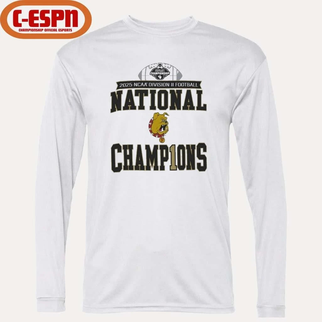 Official Ferris State 2025 NCAA DII Football National Champions Locker Room T-Shirt