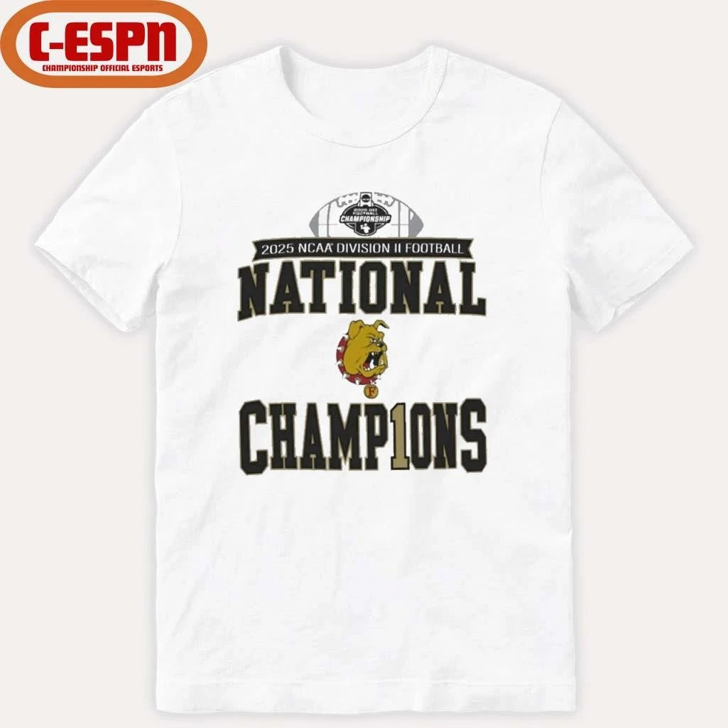 Official Ferris State 2025 NCAA DII Football National Champions Locker Room T-Shirt