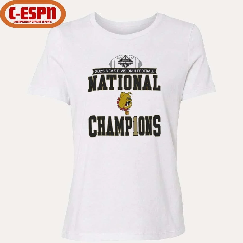 Official Ferris State 2025 NCAA DII Football National Champions Locker Room T-Shirt