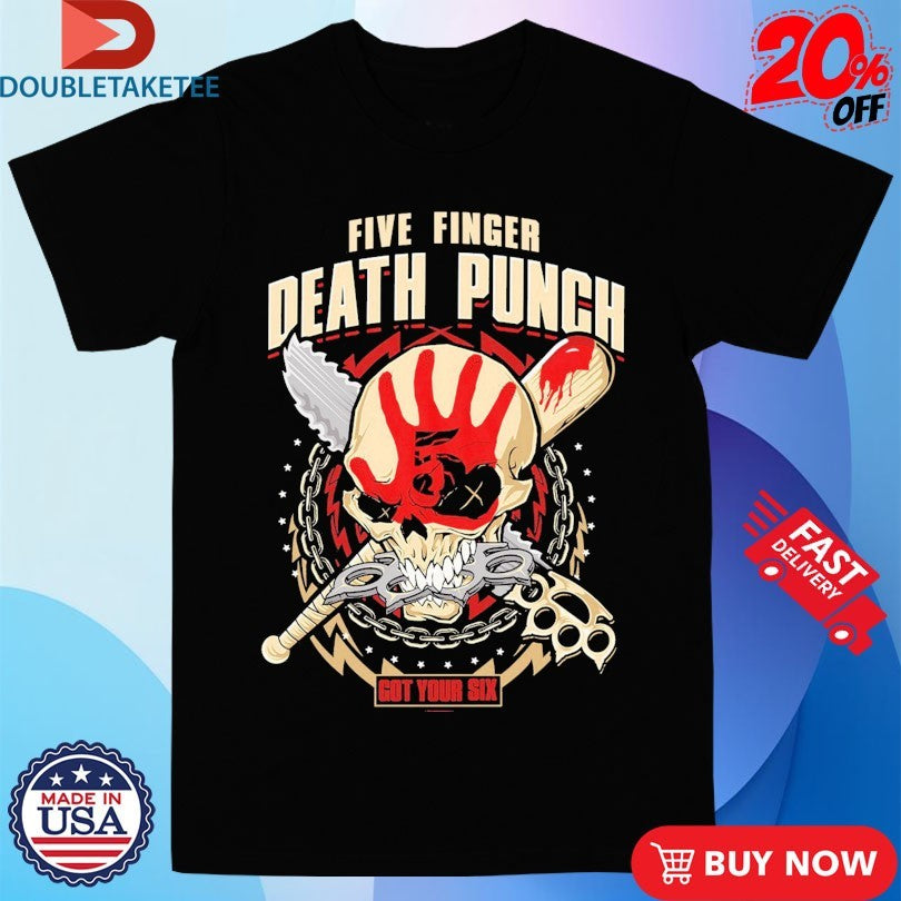 Official Five Finger Death Punch Got Your Six Zombie Kill Shirts