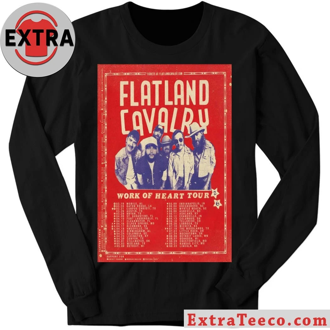 Official Flatland Cavalry Work Of Heart Tour 26 Poster Shirt