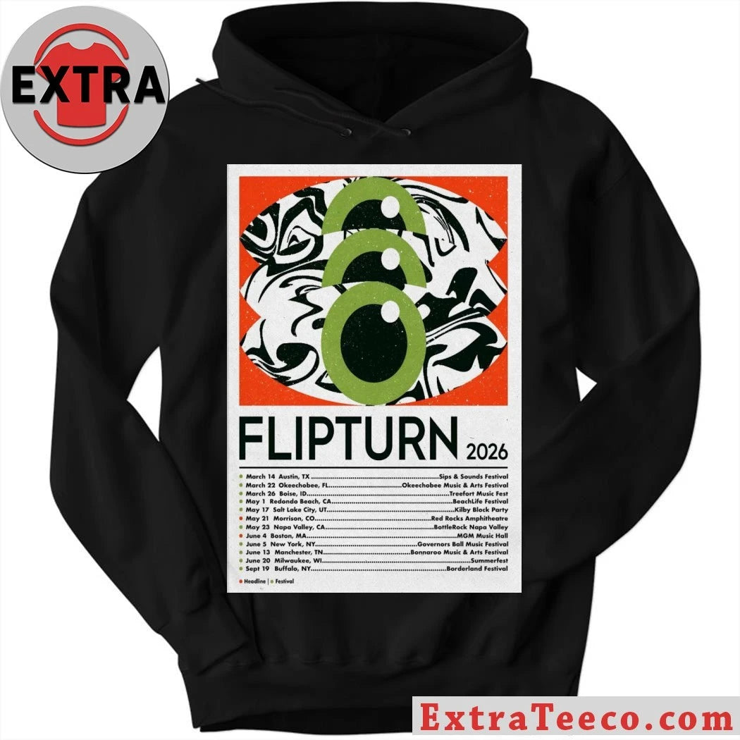 Official Flipturn Spring And Summer 2026 Shows Poster Shirt