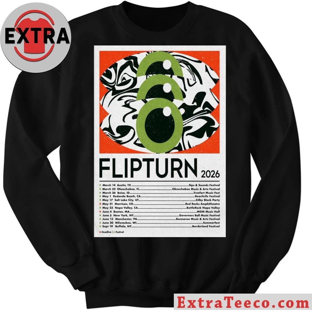 Official Flipturn Spring And Summer 2026 Shows Poster Shirt
