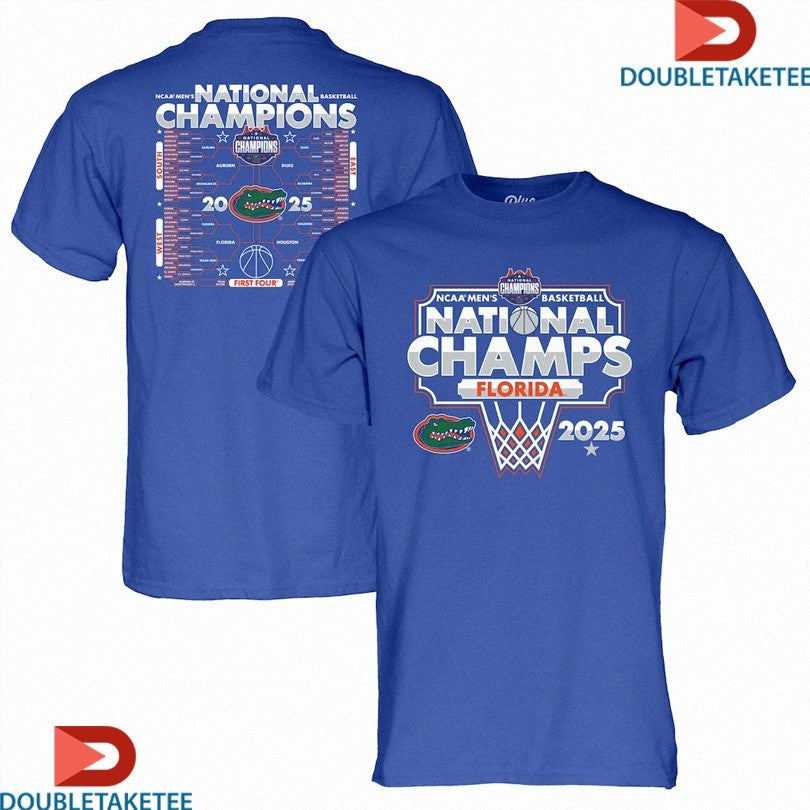 Official Florida Gators 2025 NCAA Men’s Basketball National Champions Bracket Shirts