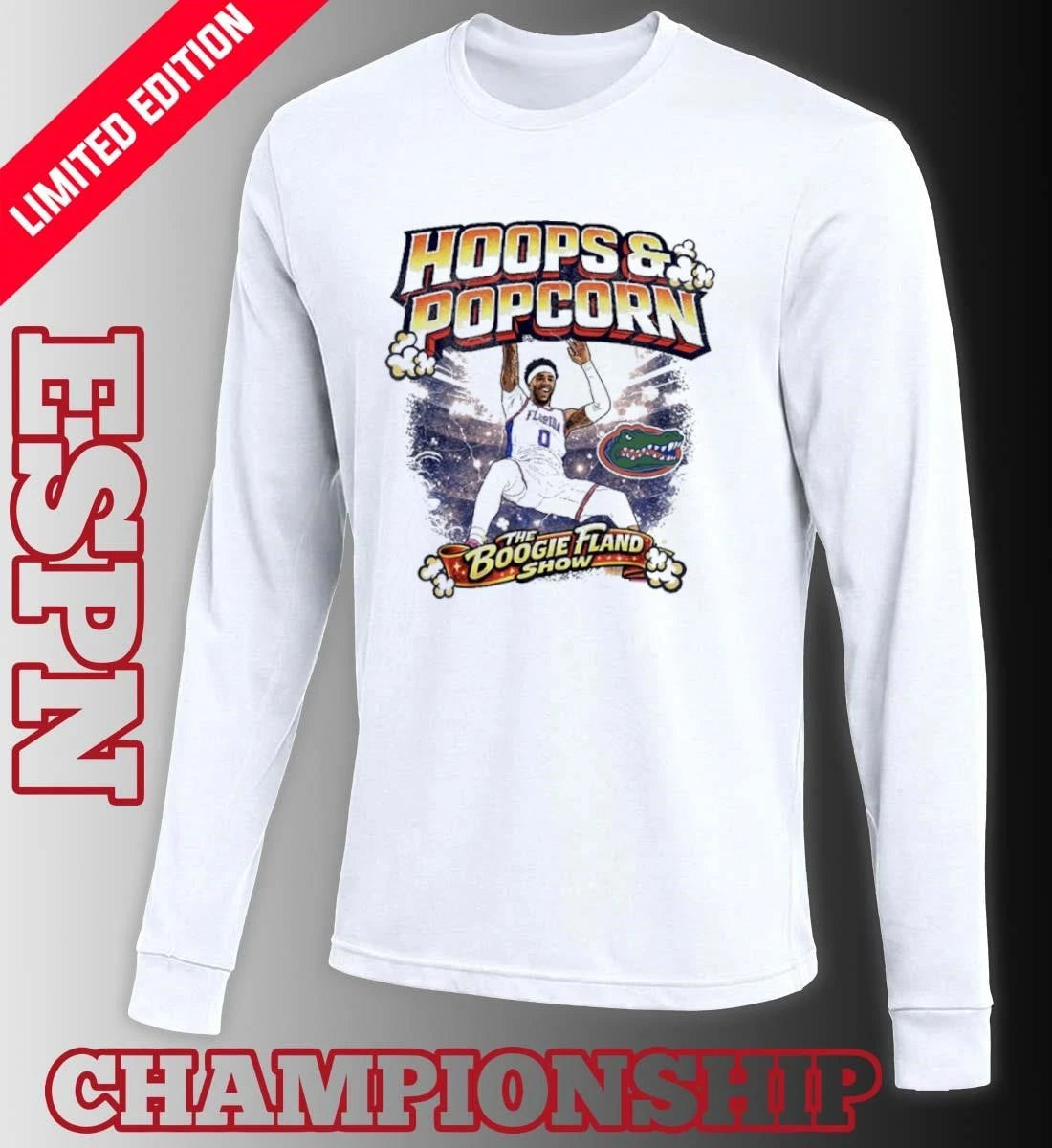 Official Florida Gators Men’s Basketball Hoops and Popcorn Shirt