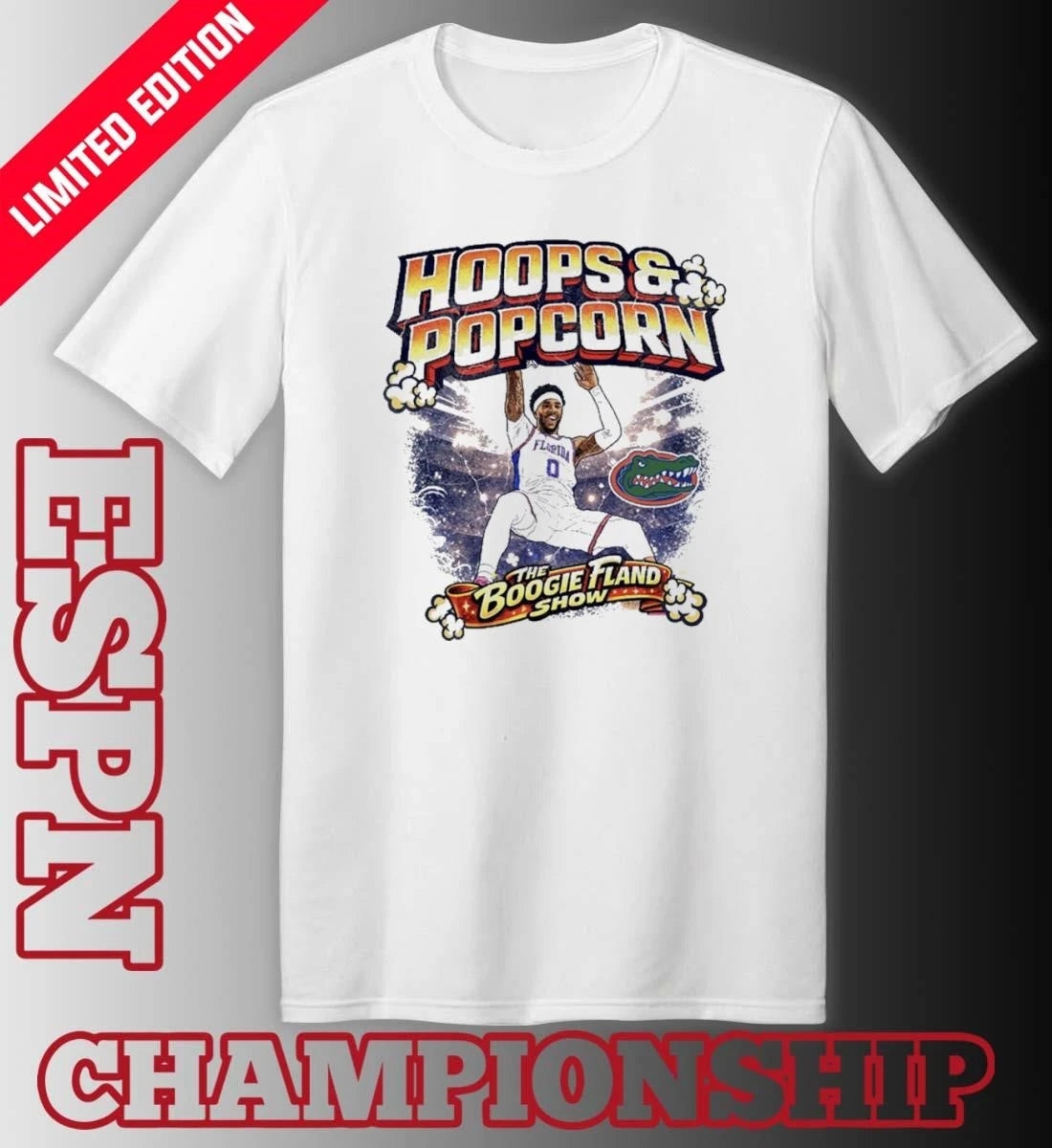 Official Florida Gators Men’s Basketball Hoops and Popcorn Shirt