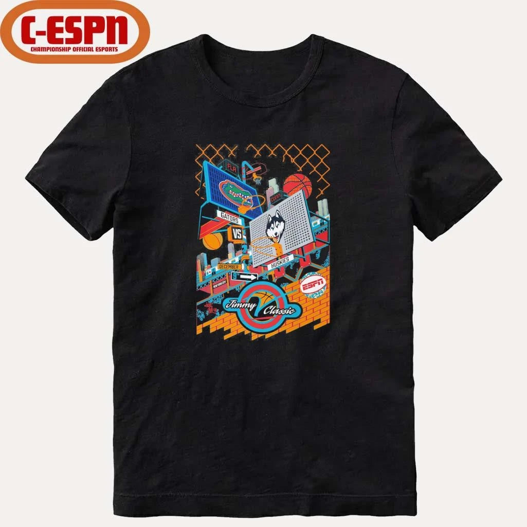 Official Florida vs UCONN 2025 Jimmy V Classic Basketball Shirt