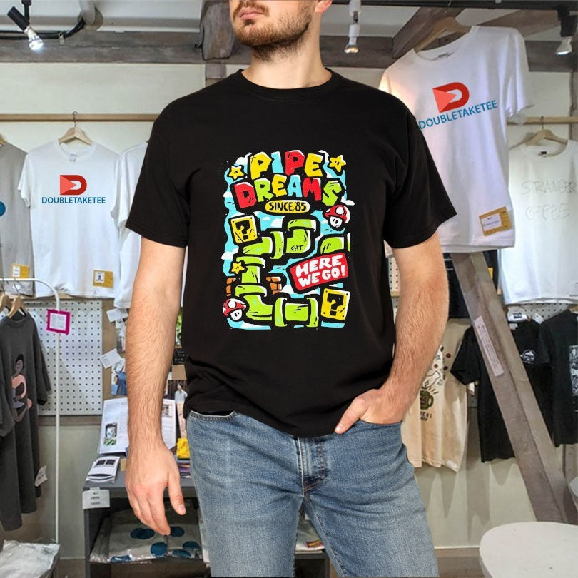 Official Flying House Threads Pipe Dreams Here We Go Shirts