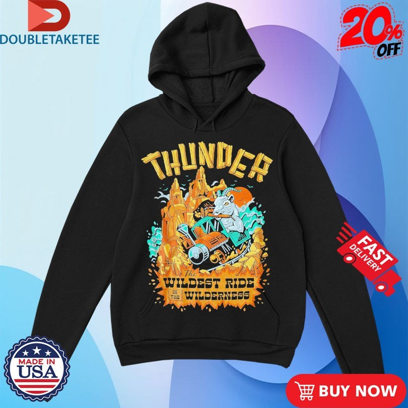 Official Flying House Threads Thunder The Wildest Ride In The Wilderness Goat Shirts