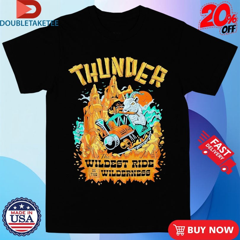 Official Flying House Threads Thunder The Wildest Ride In The Wilderness Goat Shirts