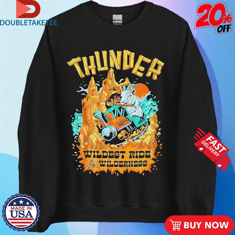 Official Flying House Threads Thunder The Wildest Ride In The Wilderness Goat Shirts