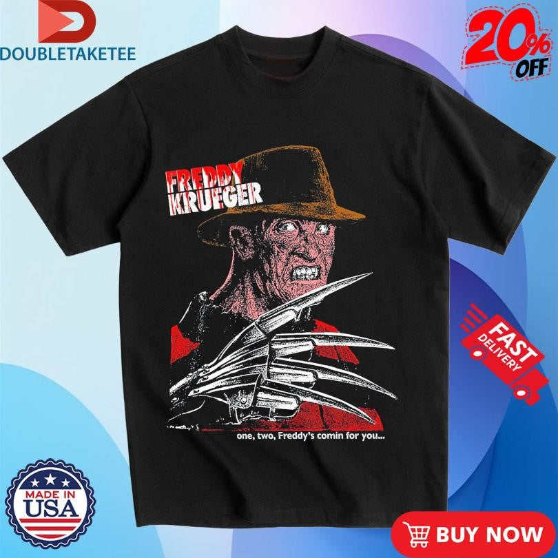 Official Freddy Krueger One Two Freddy’s Comin For You Nightmare Shirts