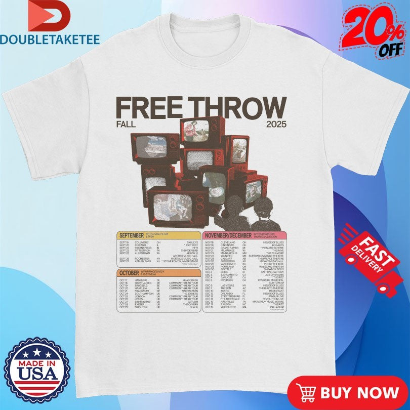 Official Free Throw Fall Tour 2025 Dates T-shirts