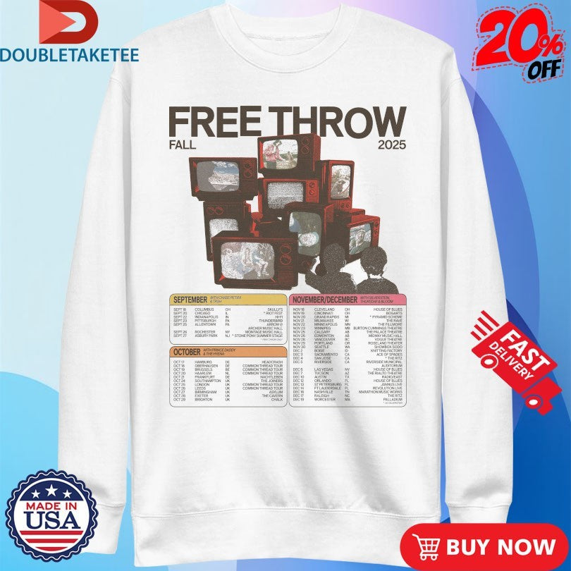 Official Free Throw Fall Tour 2025 Dates T-shirts