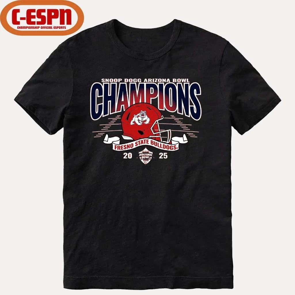 Official Fresno State Bulldogs Football 2025 Arizona Bowl Champions Shirt