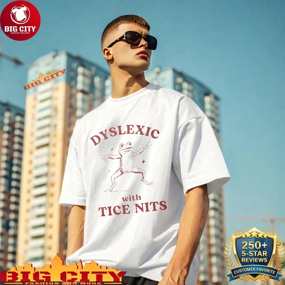 Official Frog Dyslexic With Tice Nits shirt
