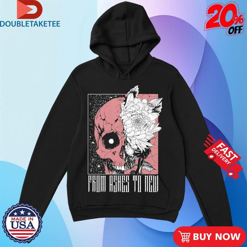 Official From Ashes To New Deadbloom Skull Flower Shirts
