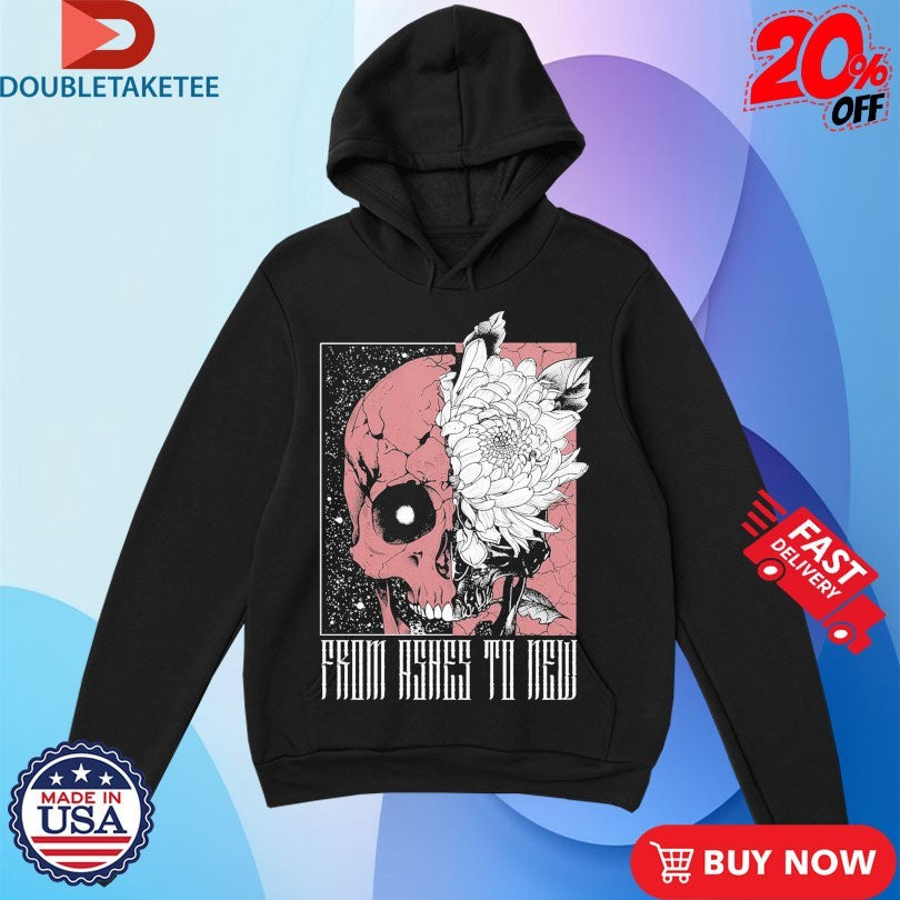 From Ashes To New Deadbloom Skull T-shirts
