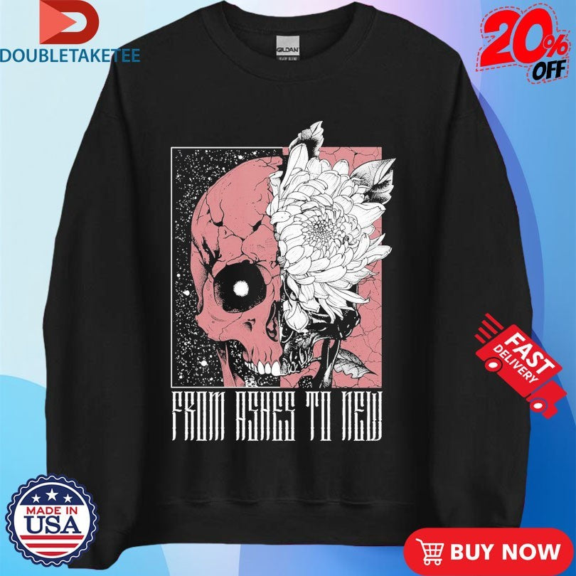 From Ashes To New Deadbloom Skull T-shirts