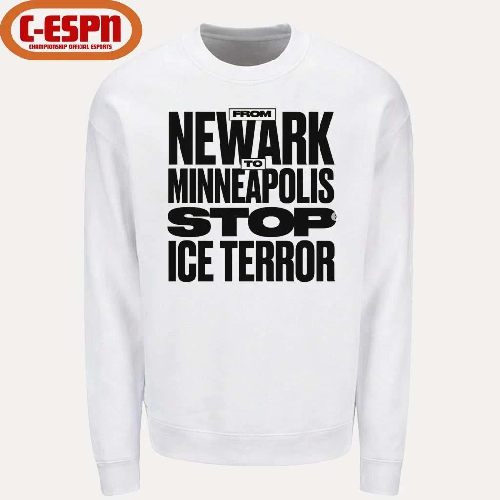 Official From Newark To Minneapolis Stop Ice Terror T-Shirt